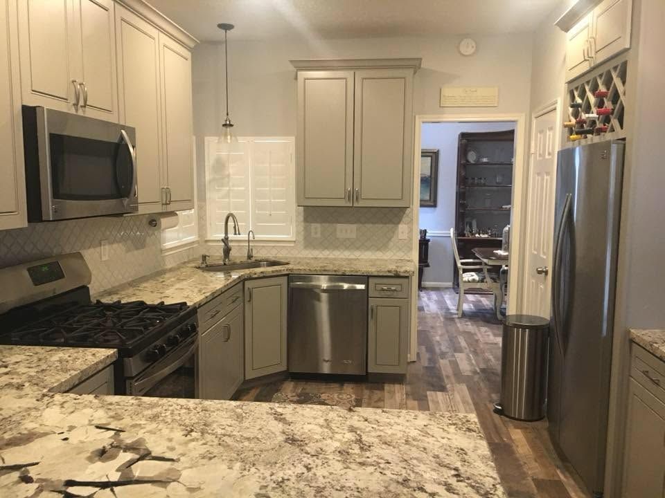 Kitchen with granite counters and stainless appliances