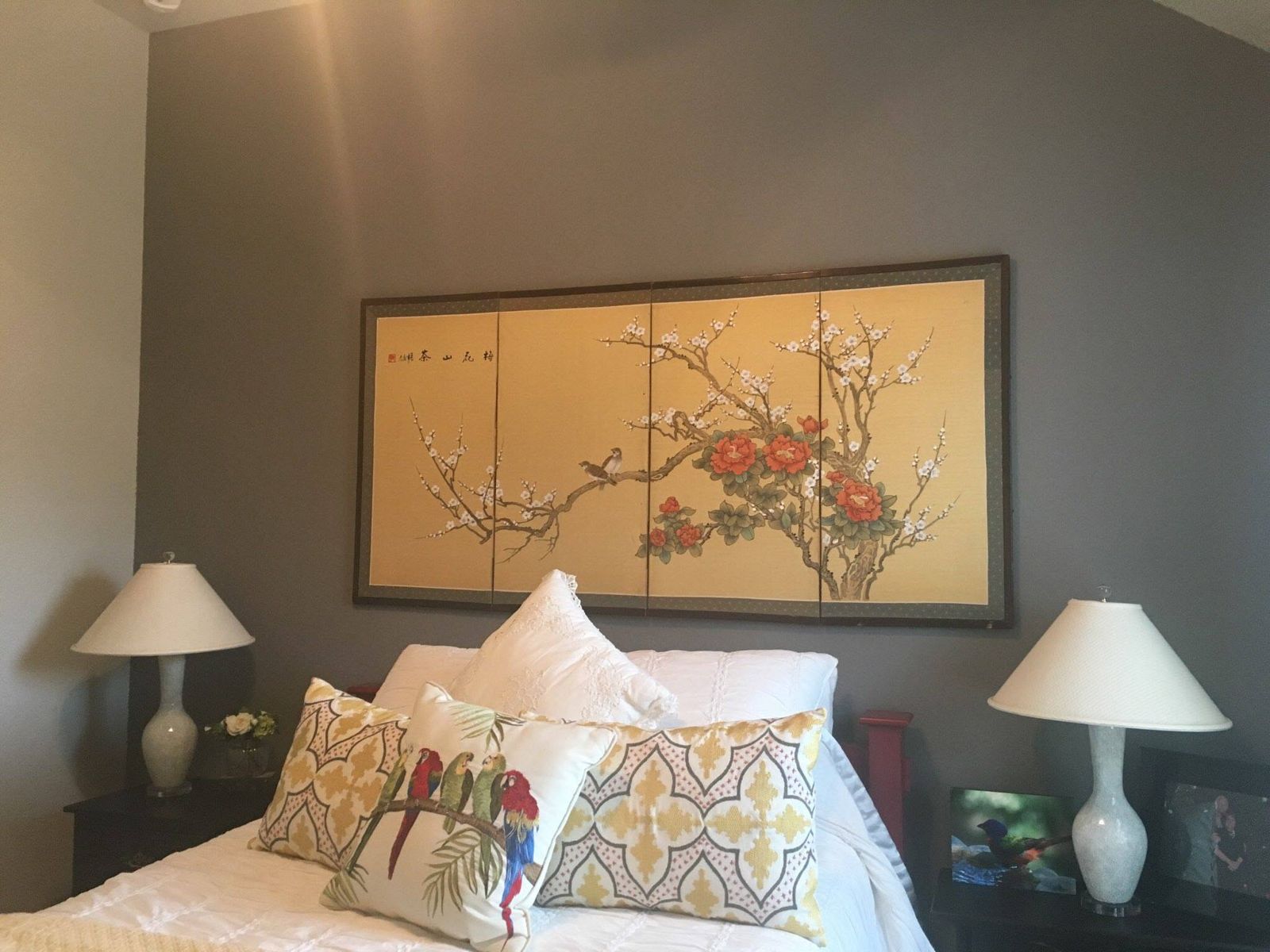 Freshly painted bedroom